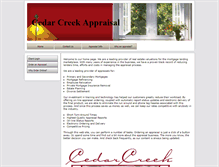Tablet Screenshot of cedarcreekappraisal.com